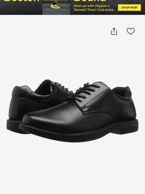 Deer Stags Crown Men's Classic Black Lace-Up Dress Shoes